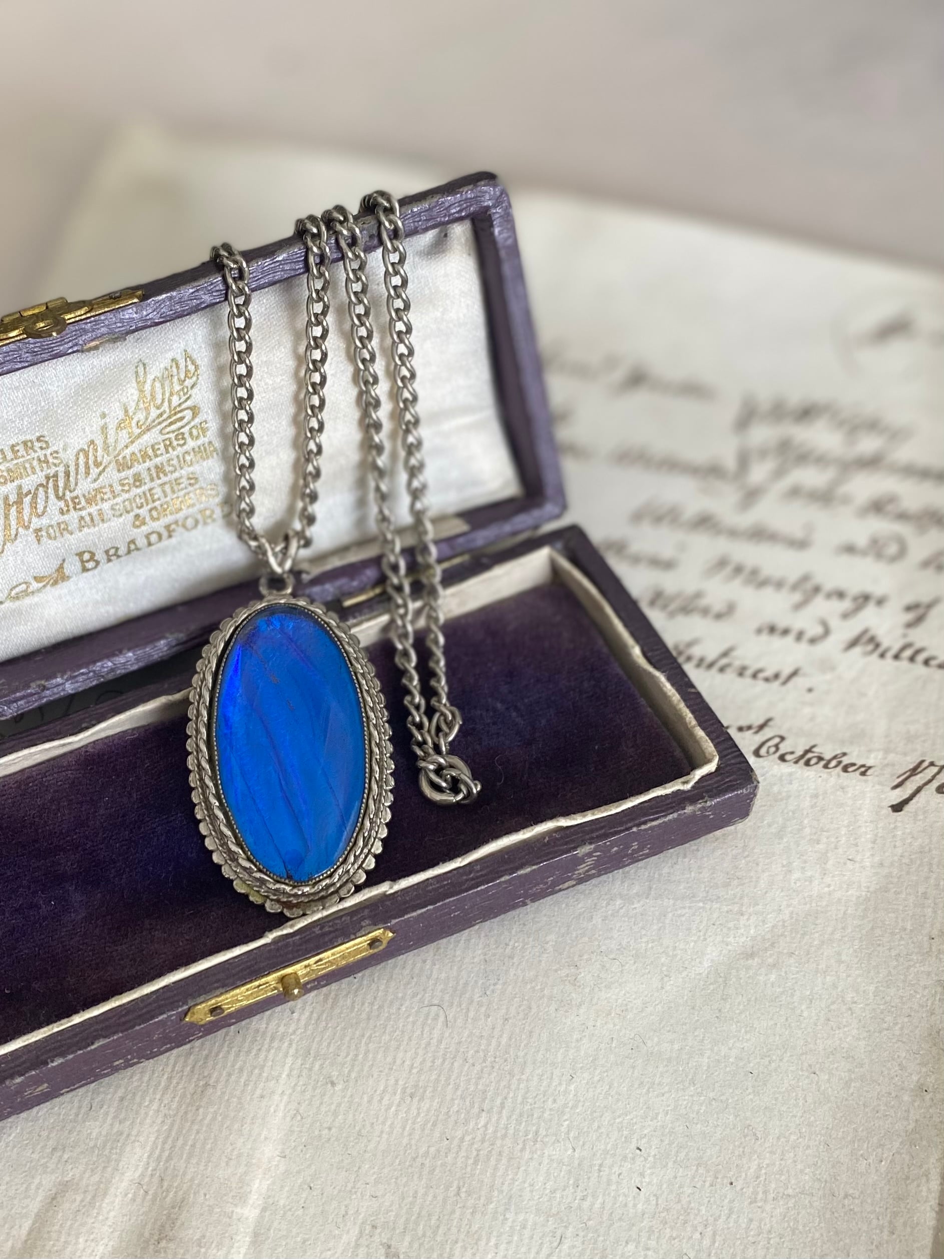 モルフォ蝶ペンダント