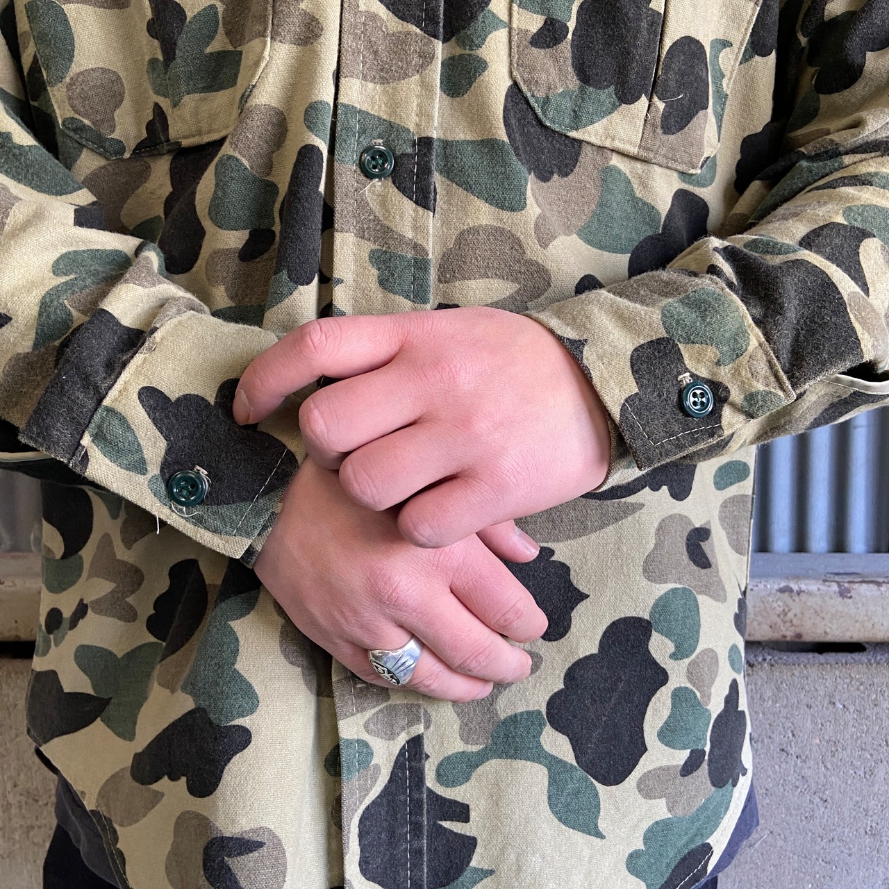 90年代 USA製 Cabelas カベラス カモ柄 起毛 迷彩 長袖シャツ メンズXL 