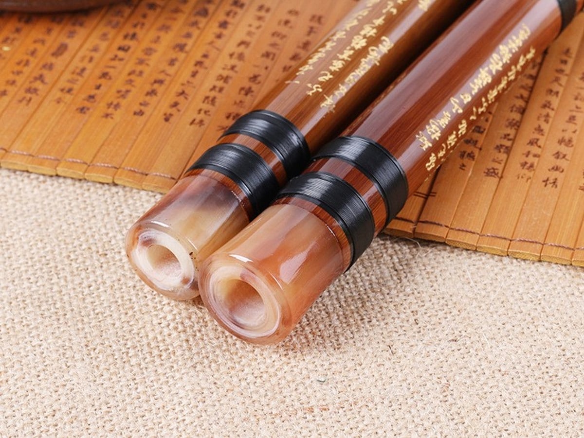 ディーズ 笛子 中国 横笛 竹製 フルート管楽器 Dizi 木管楽器 6指穴 2