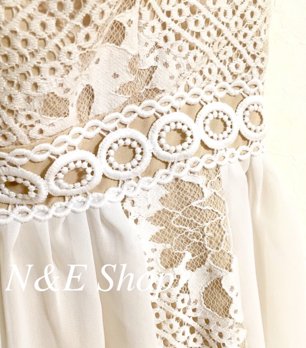 ウェディングドレス BOHO ボヘミアン 鍵編み レース ウェディングドレス BOHO ボヘミアン 鍵編み レース