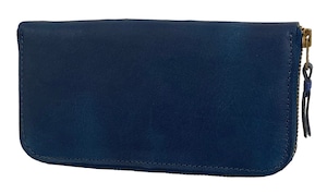 RE.ACT Solid Indigo Round Fastener Long Wallet