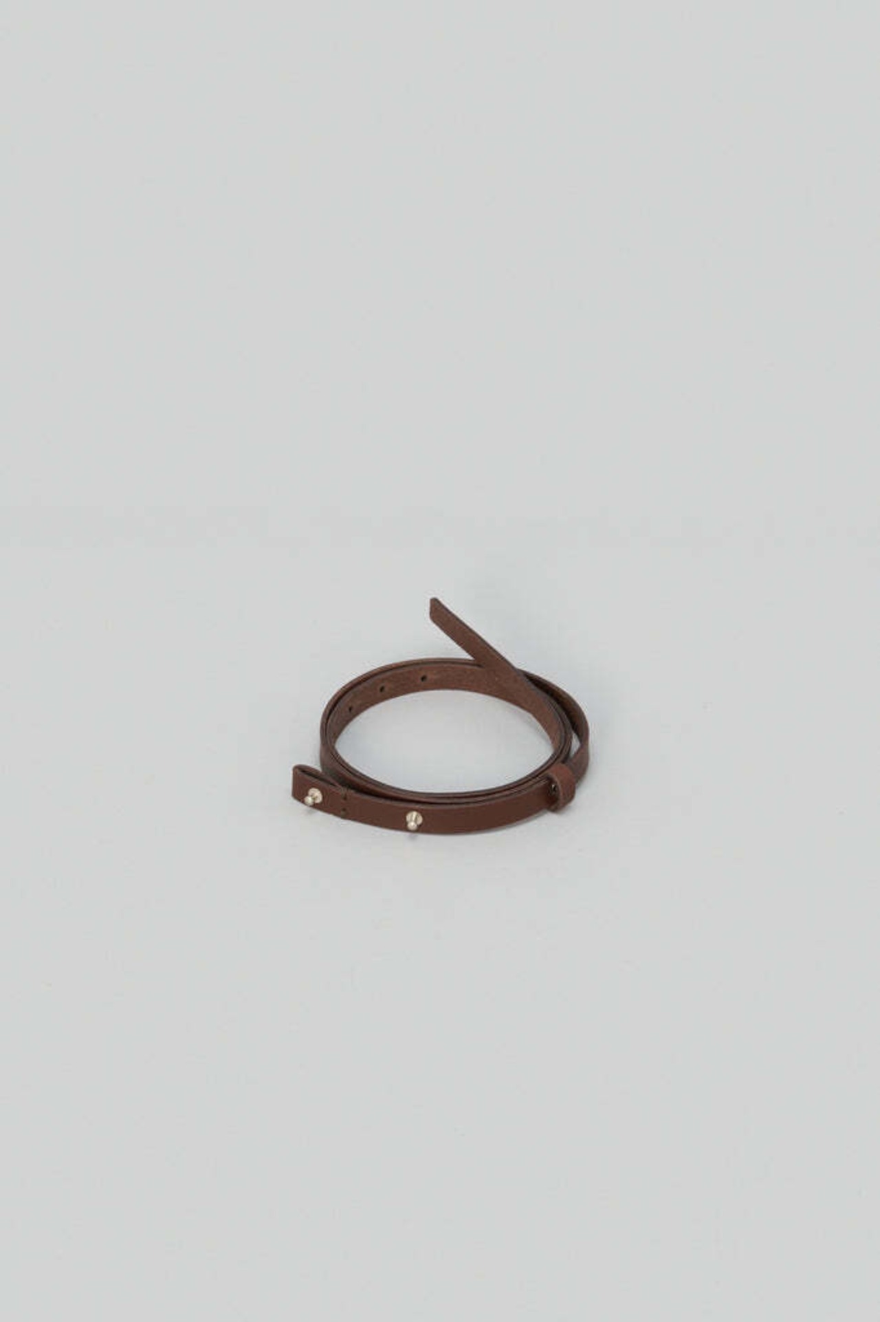 _Fot - belt :dark brown|牛革レザーベルト/細幅15mm/ギボシ留め/11穴サイズ調整/日本製