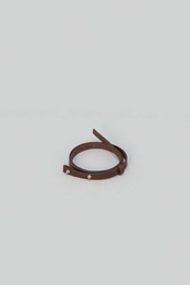 _Fot - belt :dark brown|牛革レザーベルト/細幅15mm/ギボシ留め/11穴サイズ調整/日本製