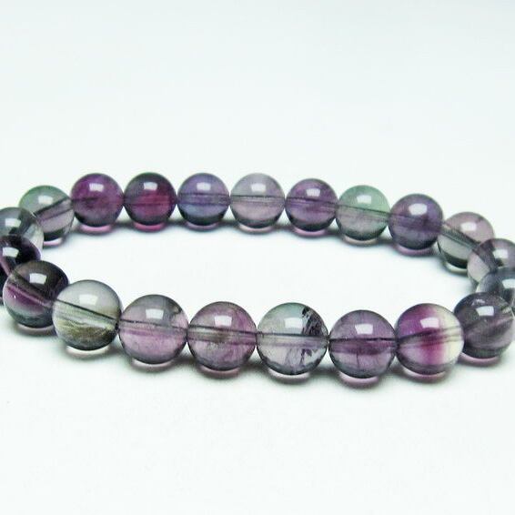 フローライト ブレスレット 9mm 蛍石 ブレス 一点物 メール便可 [M便 1/10] 111-35437