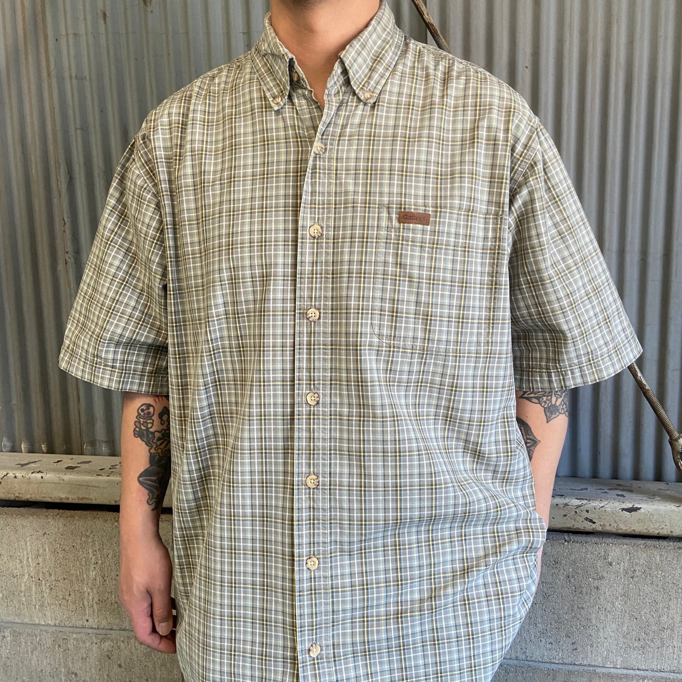 Carhartt　カーハート　チェック　BDシャツ　　ライトグレー　2XL