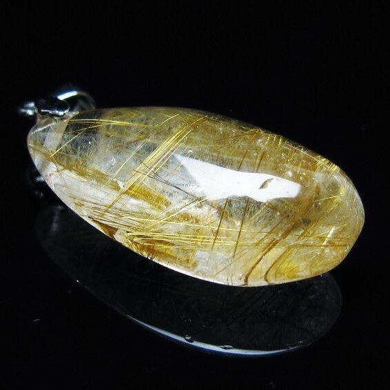 タイチンルチルクォーツ ペンダント ルチルクォーツ ペンダントトップ 一点物 メール便可 [M便 1/20] 112-13344