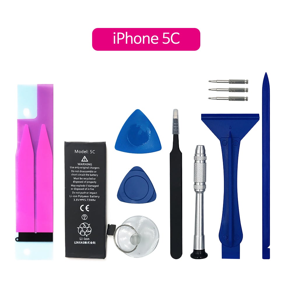 PSE認証】iphone5C バッテリー 交換用工具セット 1510mAh 互換