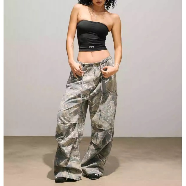 ツリーカモフラージュパターンユーティリティパンツ 1col   R01871