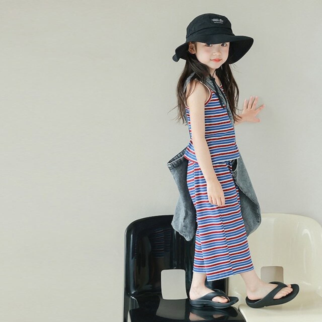 夏ボーダーベスト&ボトムスセット