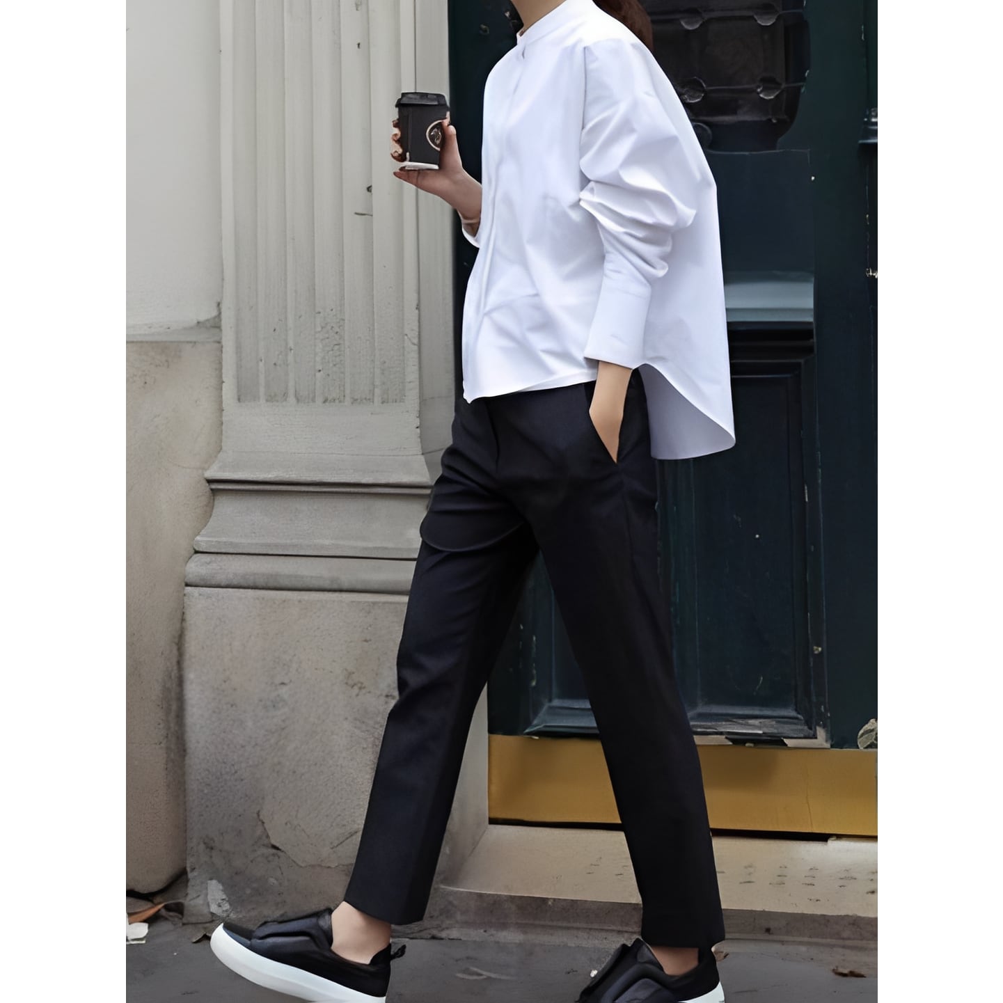 スタンドカラー バックロングシャツ RA3375