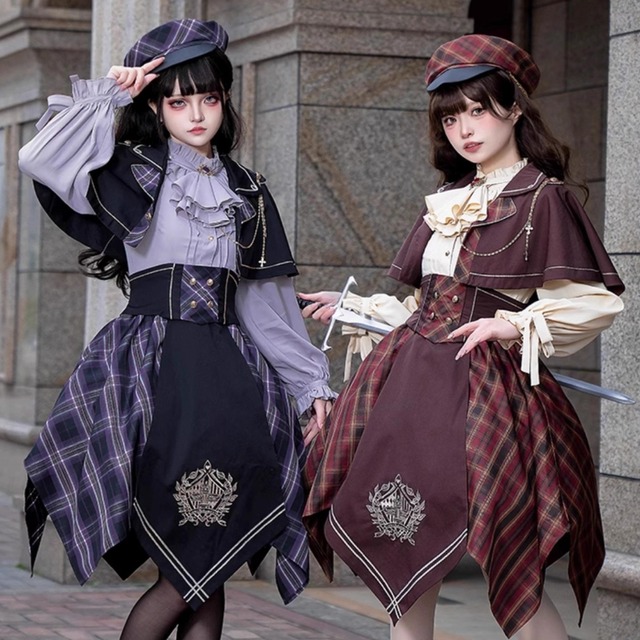 ゴスロリファッション 通販 With U 受注生産商品 ファッション セットアップ ミリタリー風 原宿ファッション 病み可愛い かっこいい 概念コーデ 平成レトロ クラシカル