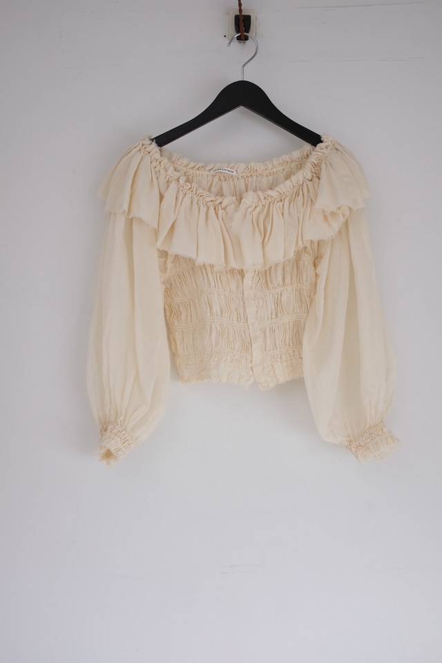 [CURRENTAGE] Cotton Frill Blouse