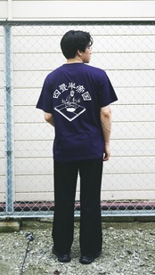 四畳半帝国半袖 Navy / White