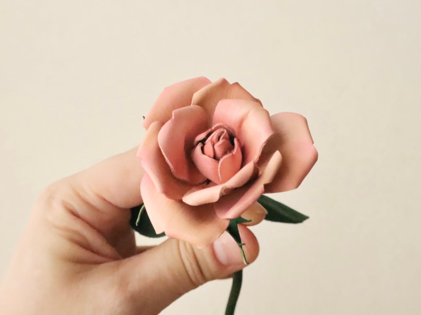 革花型紙】薔薇（バラ）セット（花弁5サイズ＋ガク＋葉っぱ