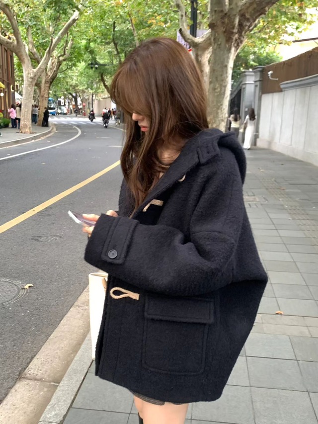 (予約) ounce / Baby alpaca hoodie duffle coat 2color