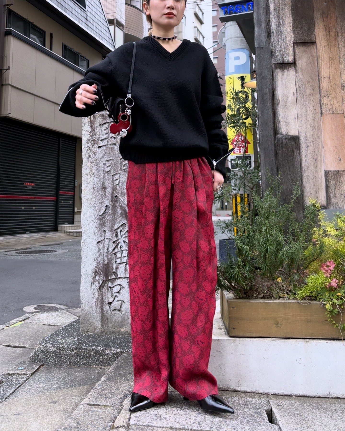 25AW】FUMIE TANAKA フミエタナカ / flower jq pa / ジャガードパンツ