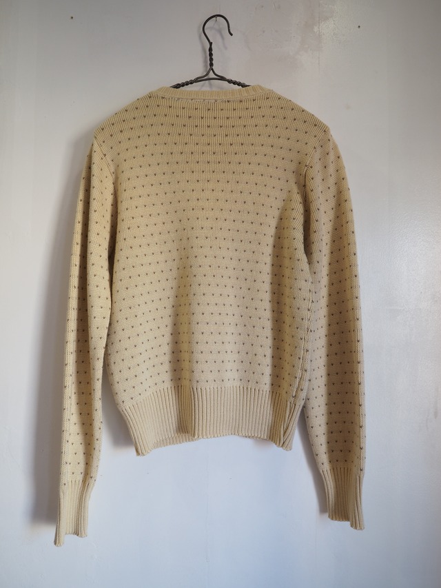 1990‘s Lands’ End Dot Knit Crewneck Cardigan