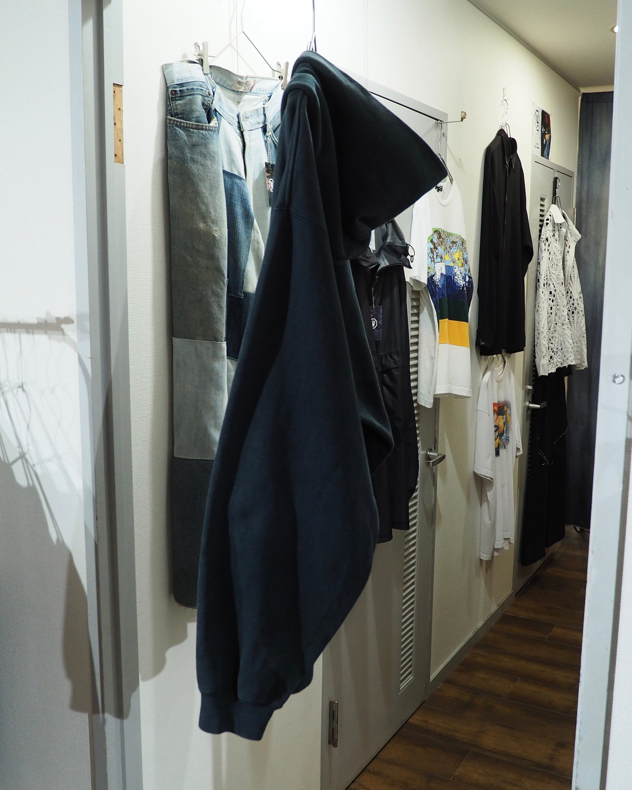1990s " Good Groove " Beautiful Fade × Graphic Printed Vintage Loose Pullover Hoodie