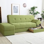 マルチソファベッド ワイド幅197cm スツール付き日本製完成品でお届けSaul-ソール-インテリア