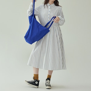 striped cotton shirt dress