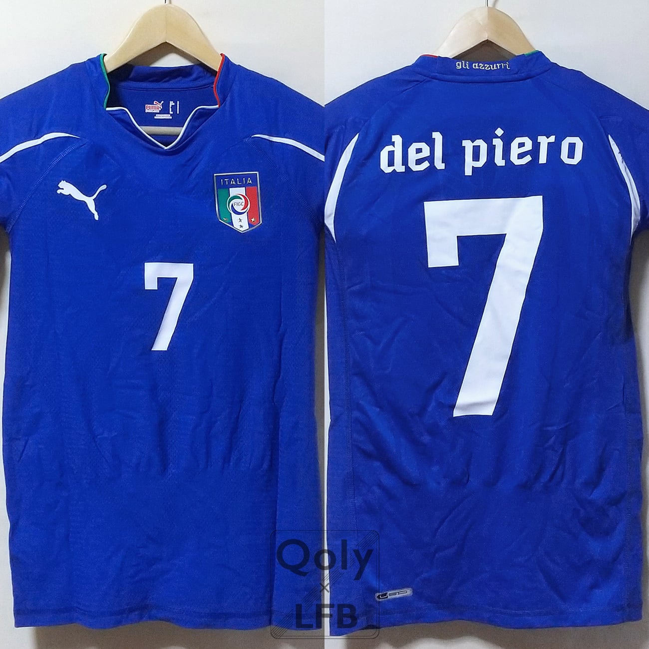 イタリア代表 2010 Puma オーセンティック ホーム半袖 #7 Del Piero
