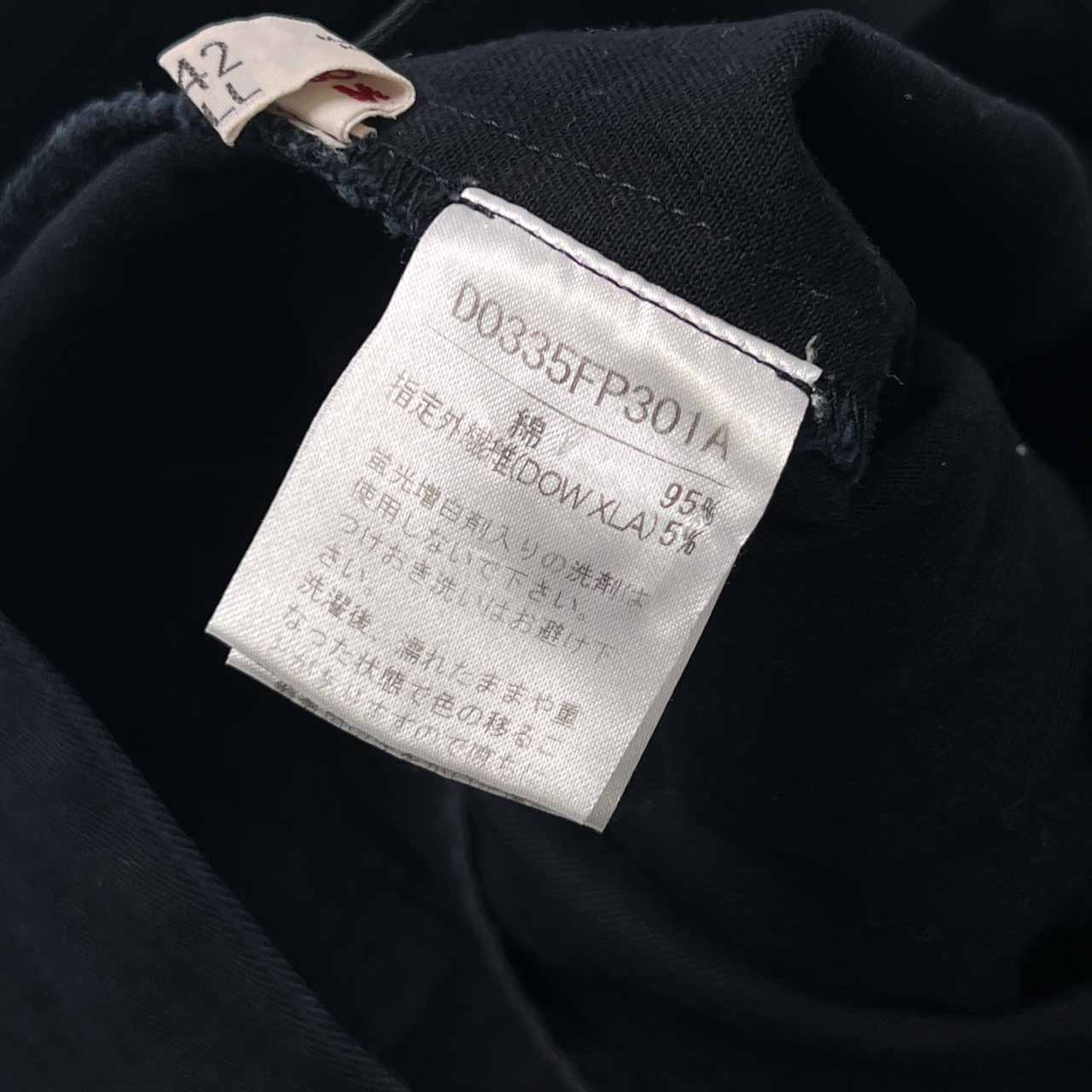 Mademoiselle NON NON マドモアゼル ノンノン クロップド丈 パンツ M/ブラック ネイビー系 レディース