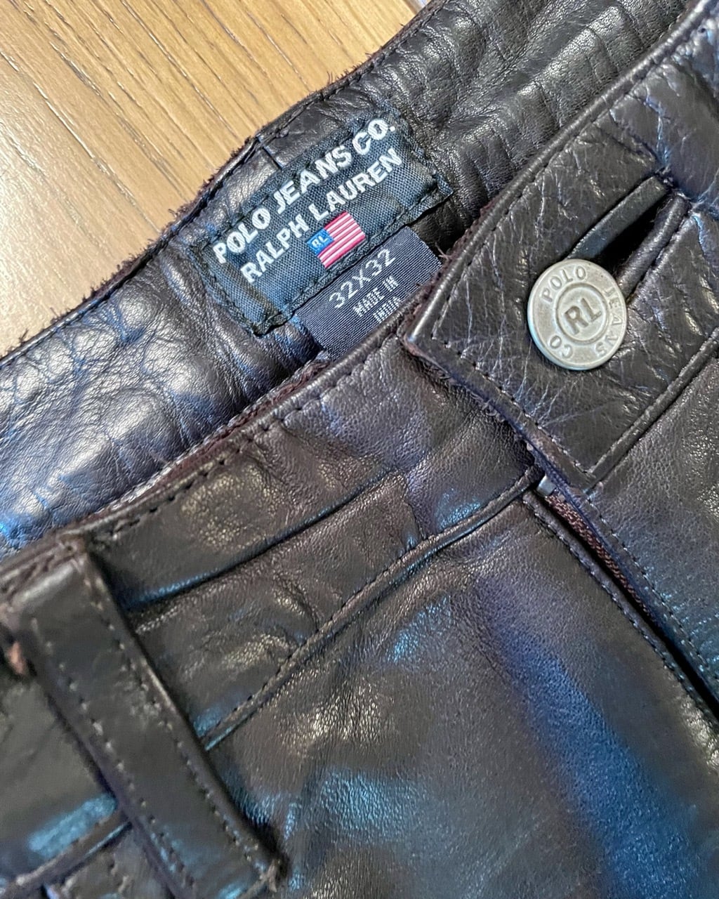 Polo Jeans Company レザーパンツ ブラウン W32 ユーズド | Room Style