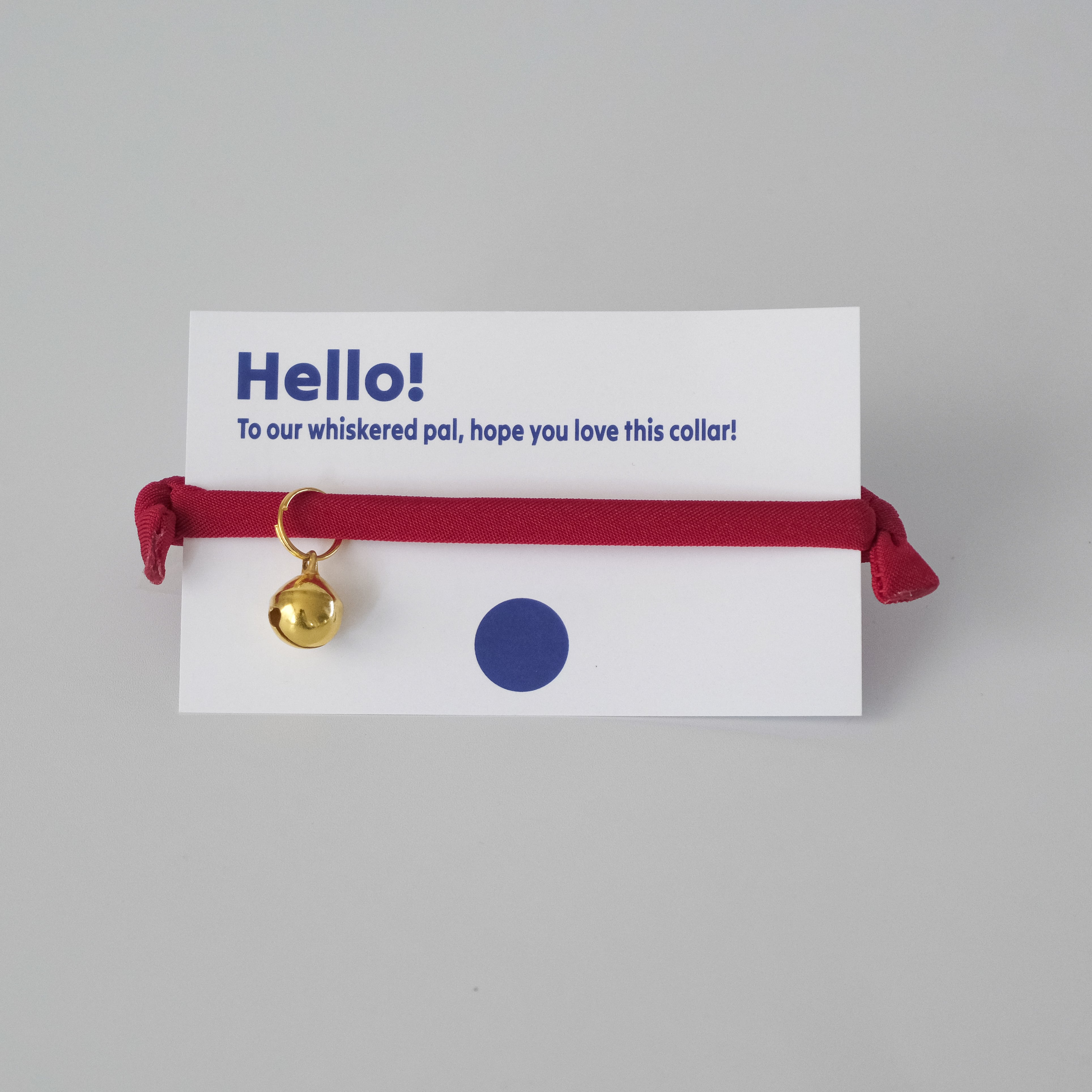 負担の少ない猫首輪 ガーネット / ゴールド