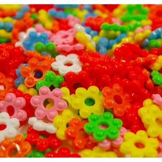 花はじき 200グラム カラー／白 袋入 3歳〜 ままごと ひもとおし | 木