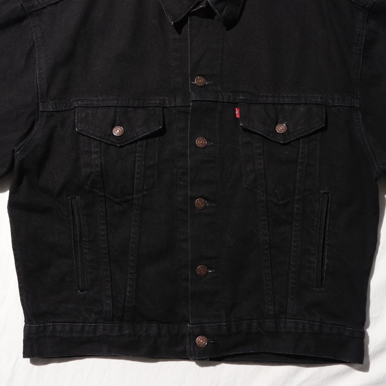 90s 極美品USA製リーバイス70507 サルファブラック デニムジャケットM 極美品 M USA Levi's 70507 92年 サルファーブラック デニムジャケット