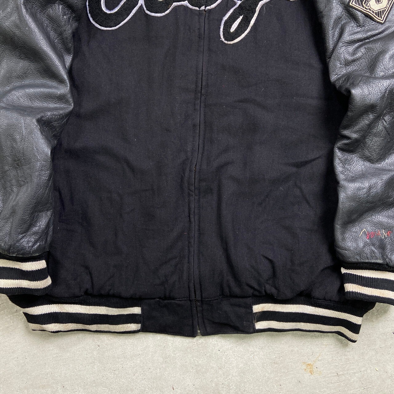 COOGI クージー ウールスタジャン フェルトパッチ 中綿入り メンズ2XL 