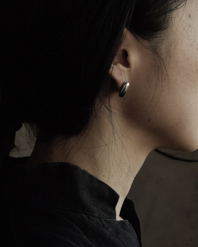 シルバーピアスオーバルペア