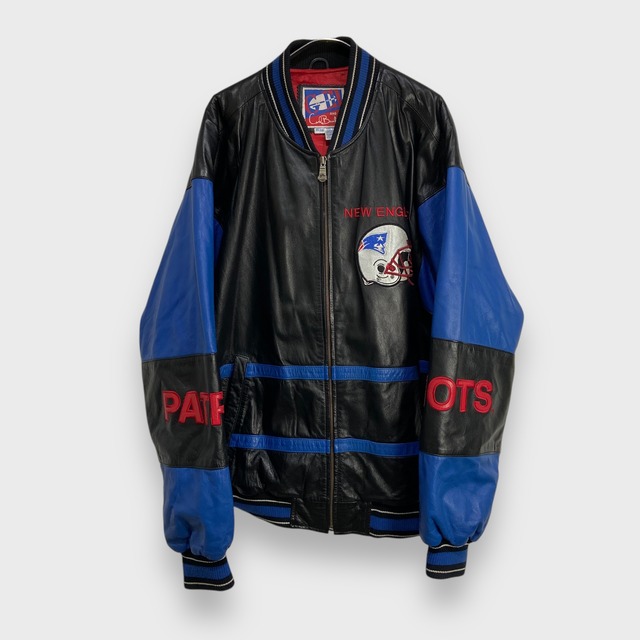 90s NFL ニューイングランド・ペイトリオッツ オールレザーチームブルゾン