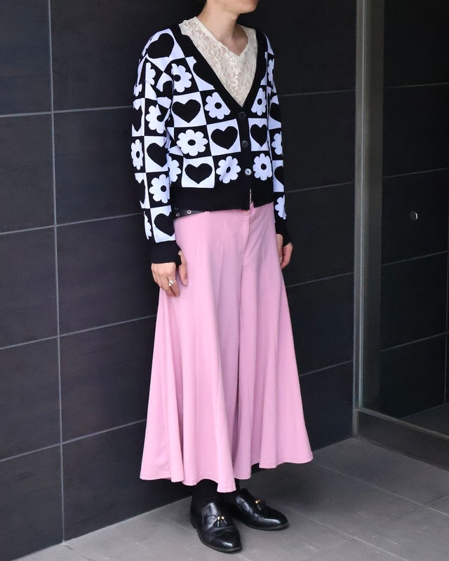 pop flower design short cardigan