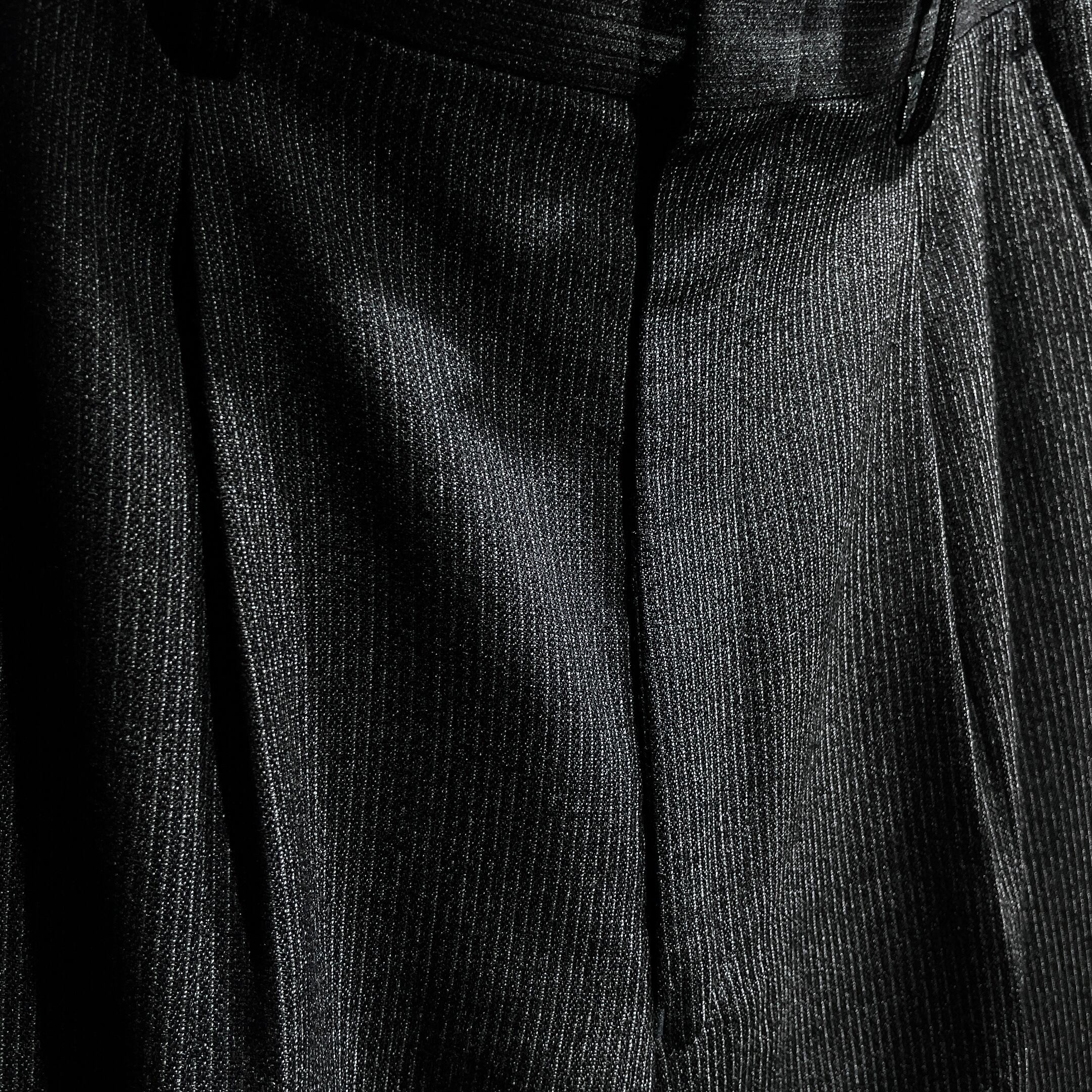 1990s Beautiful silhouette Stripe two tuck vintage Slacks pants