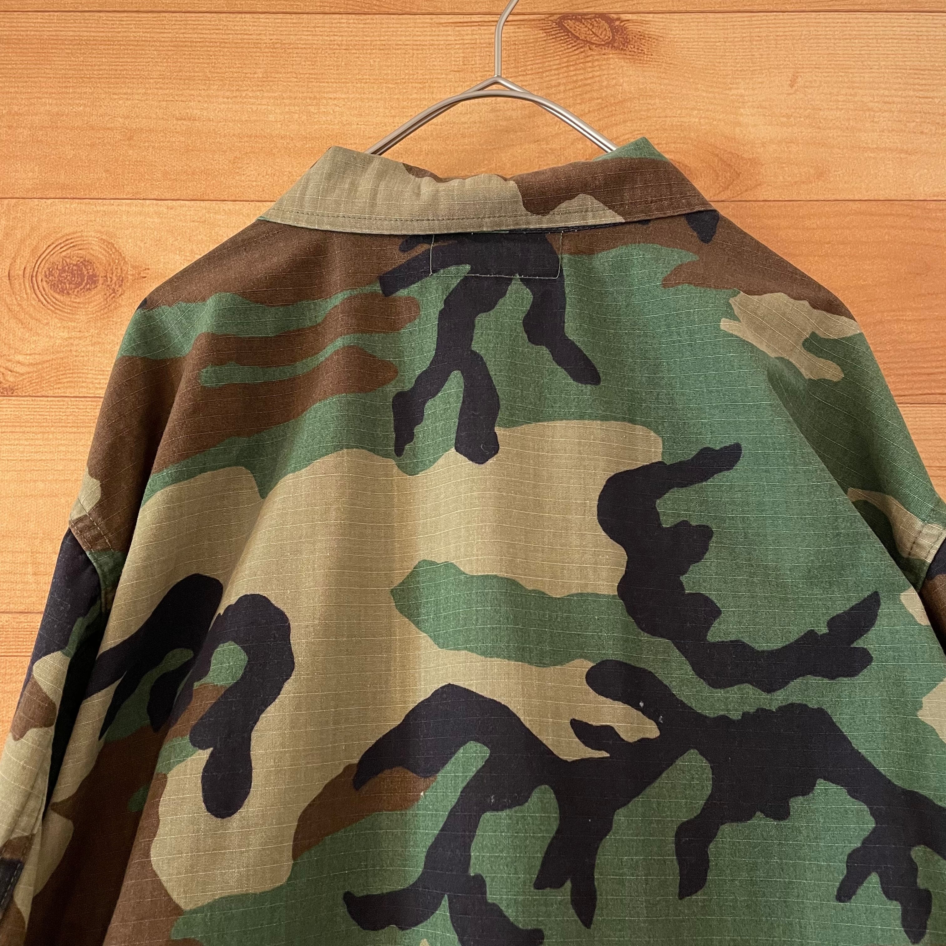 くすみ水色 90s 迷彩 ビンテージ USA製 カバーオール ミリタリー