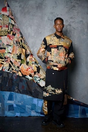 【GJK-M_004】再構築着物Gジャン KIMONO TRUCKER JACKET