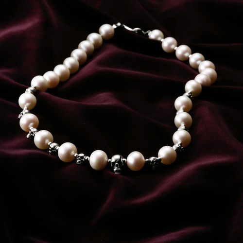 Water Pearl Skull Object Beads Necklace
