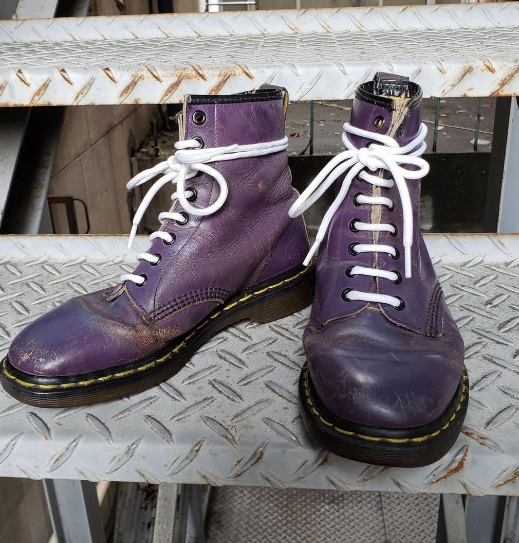 Dr.Martens 8ホールブーツ パープル