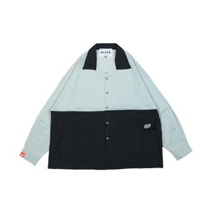 Fu-ji-Blazz Open Collar Shirt [BLACKxGRAY]