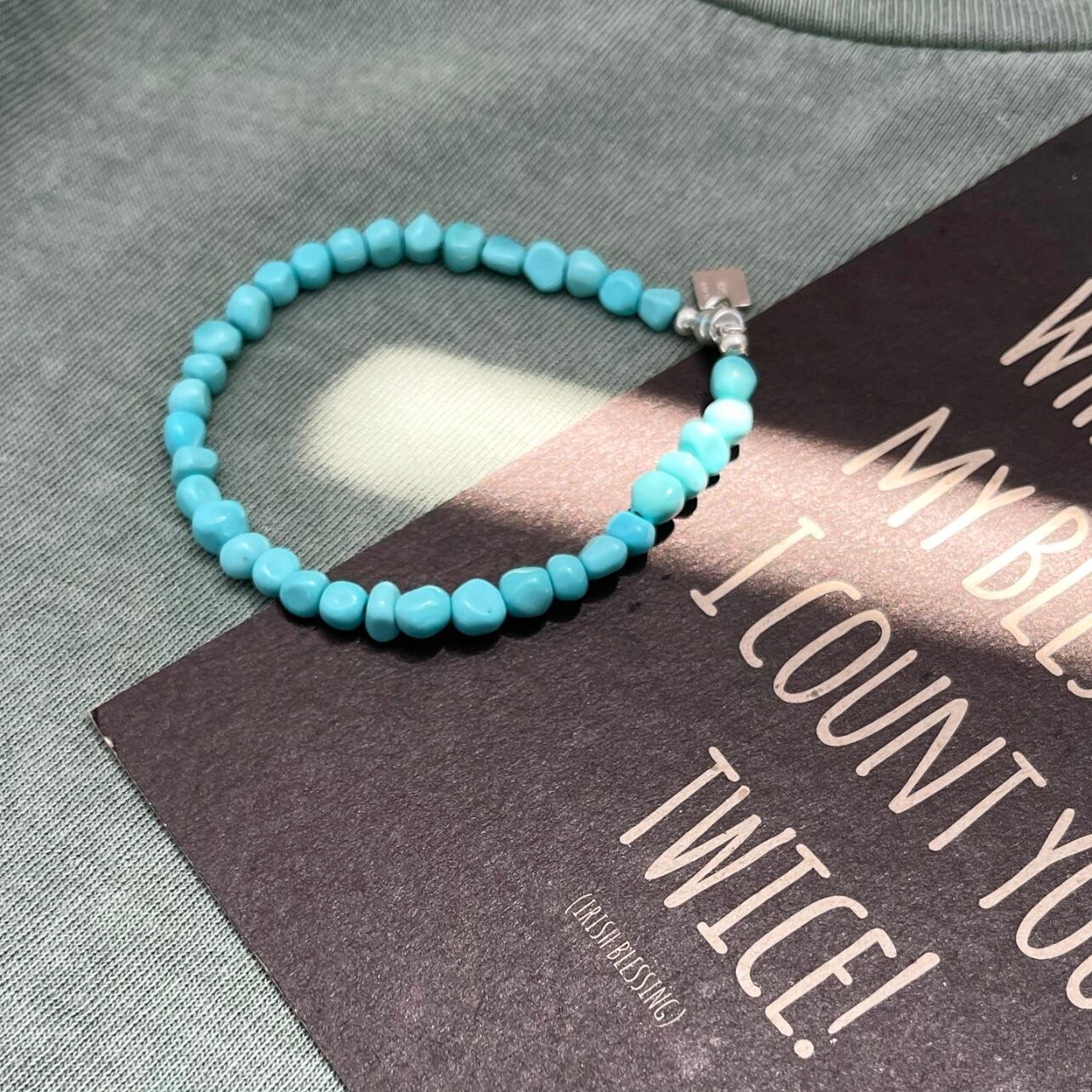 Sleeping Beauty Turquoise bracelet /  magnet style