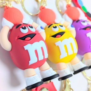 ⚡️SPECIAL PRICE⚡️【 m&m's  ( エムアンドエムズ )  】3D Rubber KeyHolder / 3Dラバーキーホルダー バスケットボール / 6COLOR SET〚アメリカン雑貨 アメトイ〛