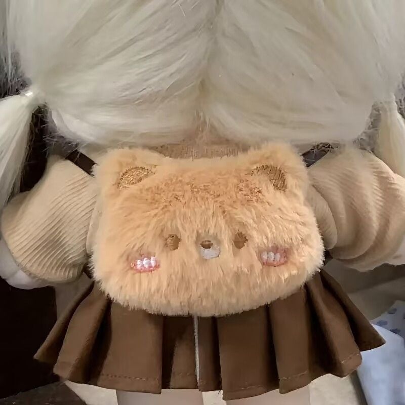 20cmぬいぐるみ用 くま トップス＋スカート/パンツ＋靴＋バッグ＋人形