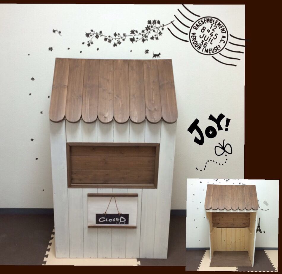 ハンドメイド 飾り棚 アンティーク風 おままごと シャビー