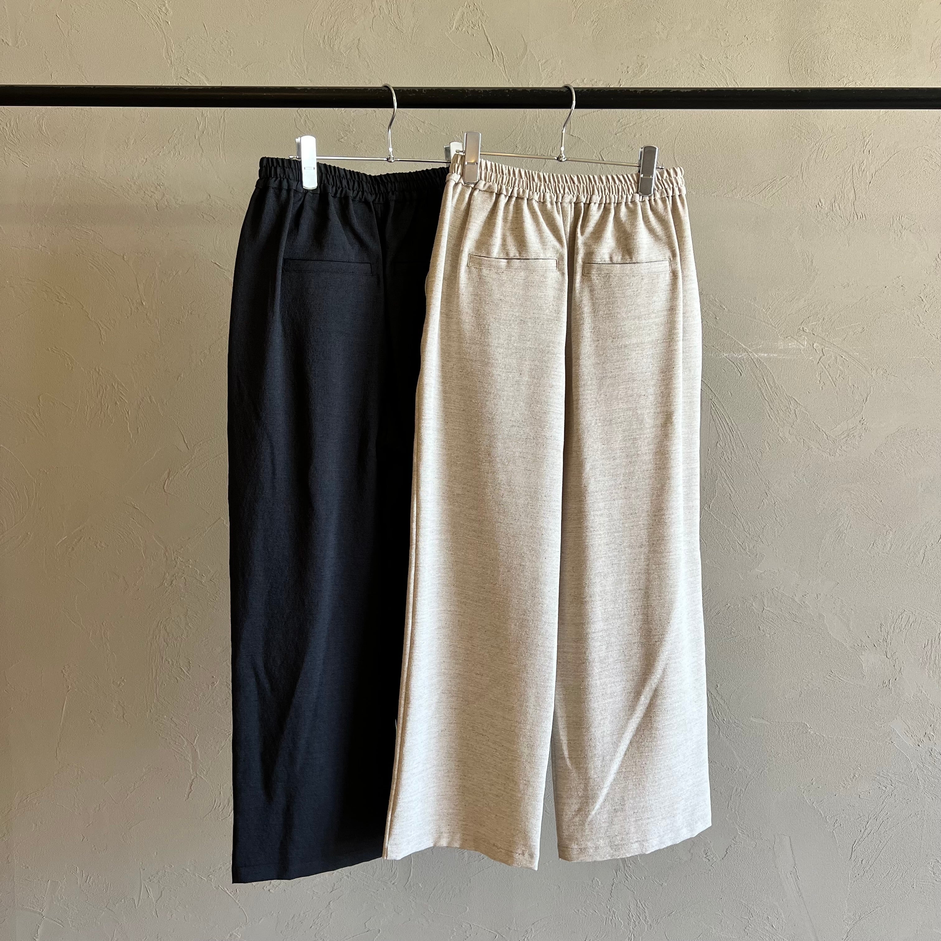 最終値下げ【美品】plantation メランジクロス　ワイドパンツ 8OZ DENIM BRUSH BLEACH WIDE PANTS(XS Black): Y's｜THE SHOP YOHJI
