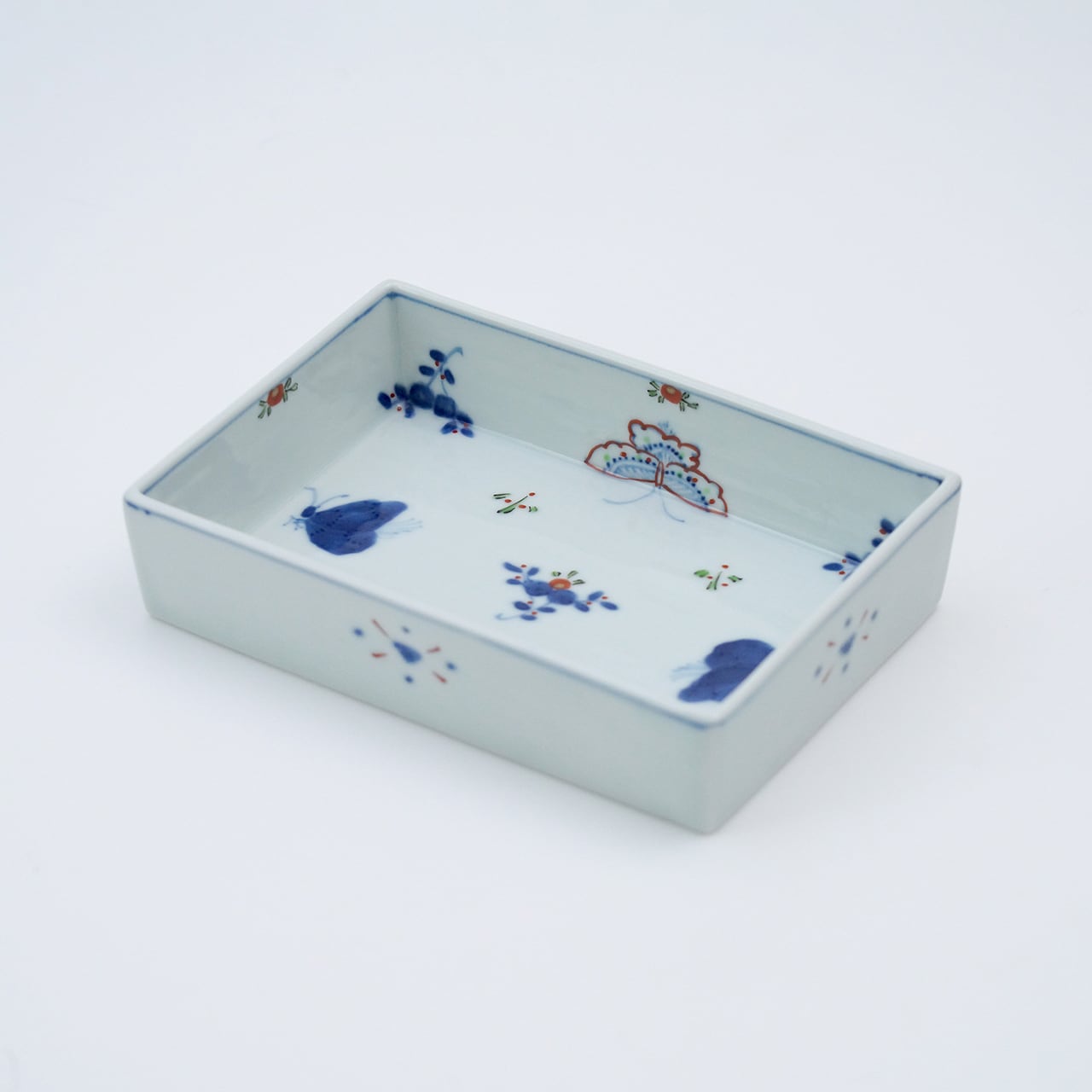 天啓花蝶 6.5寸長方鉢