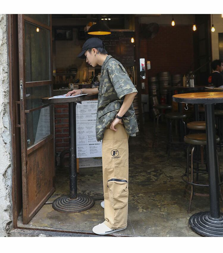 全2色 シャツ トップス 迷彩 カジュアル 半袖 おしゃれ シンプル