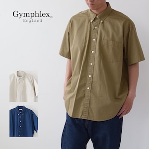 Gymphlex [ジムフレックス] M B.D. SHIRT S/S [GY-B0157BIT] コットンツイル ボタンダウン半袖シャツ・ドロップショルダーシャツ・半袖シャツ・ルーズフィット・コットンシャツ・MEN'S [2023SS]