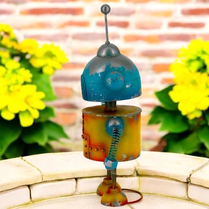大きなロボット ブリキ製 ガーデニング レトロ お庭づくり 園芸