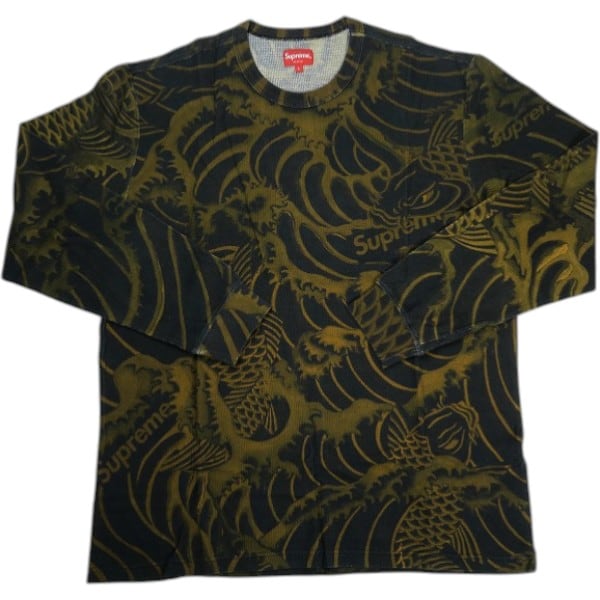 Size【L】 SUPREME シュプリーム 20SS Waves L/S Top Black サーマル